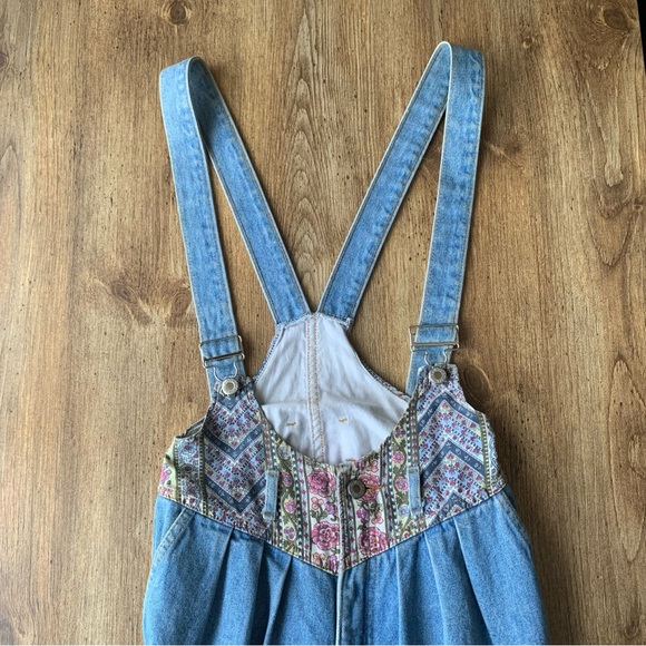 Vintage 90s Women's Blue Denim Overalls - Picture 2 of 10
